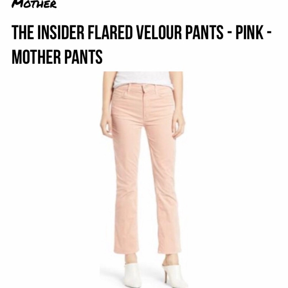 NWT MOTHER Super Soft Insider Flare Petal Pink 31